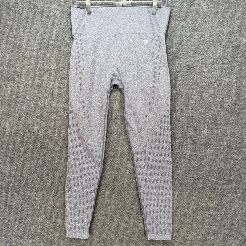Gymshark Leggings Women Small Blue Seamless High Waisted Activewear Yoga Stretch